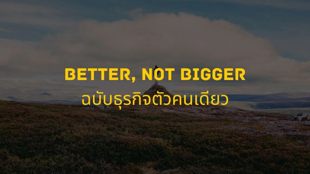 สรุป 30 บทเรียน จากหนังสือ Company of one : คู่มือเริ่มธุรกิจตัวคนเดียว